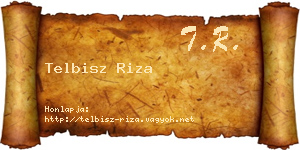 Telbisz Riza névjegykártya